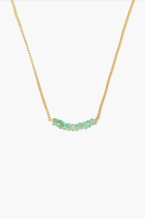 Delicate Crystal Row Necklace