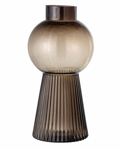 Glass Vase With Pedestal Base