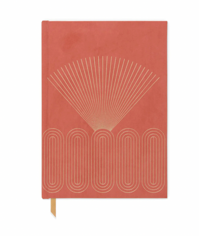 Radiant Rays Suede Hardcover Journal