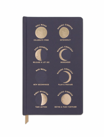 Moon Phases Matte Satin Hardcover Journal