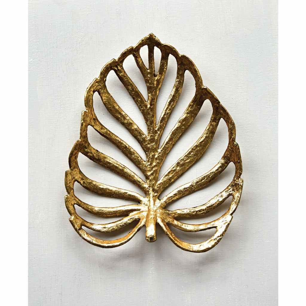 Gold Cast Iron Leaf