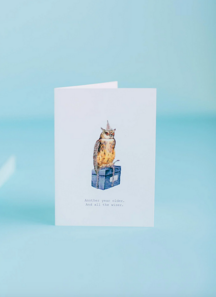 Another Year Older Owl Greeting Card