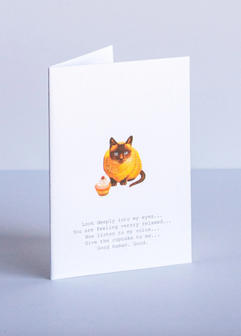 Hypnotic Cat Greeting Card