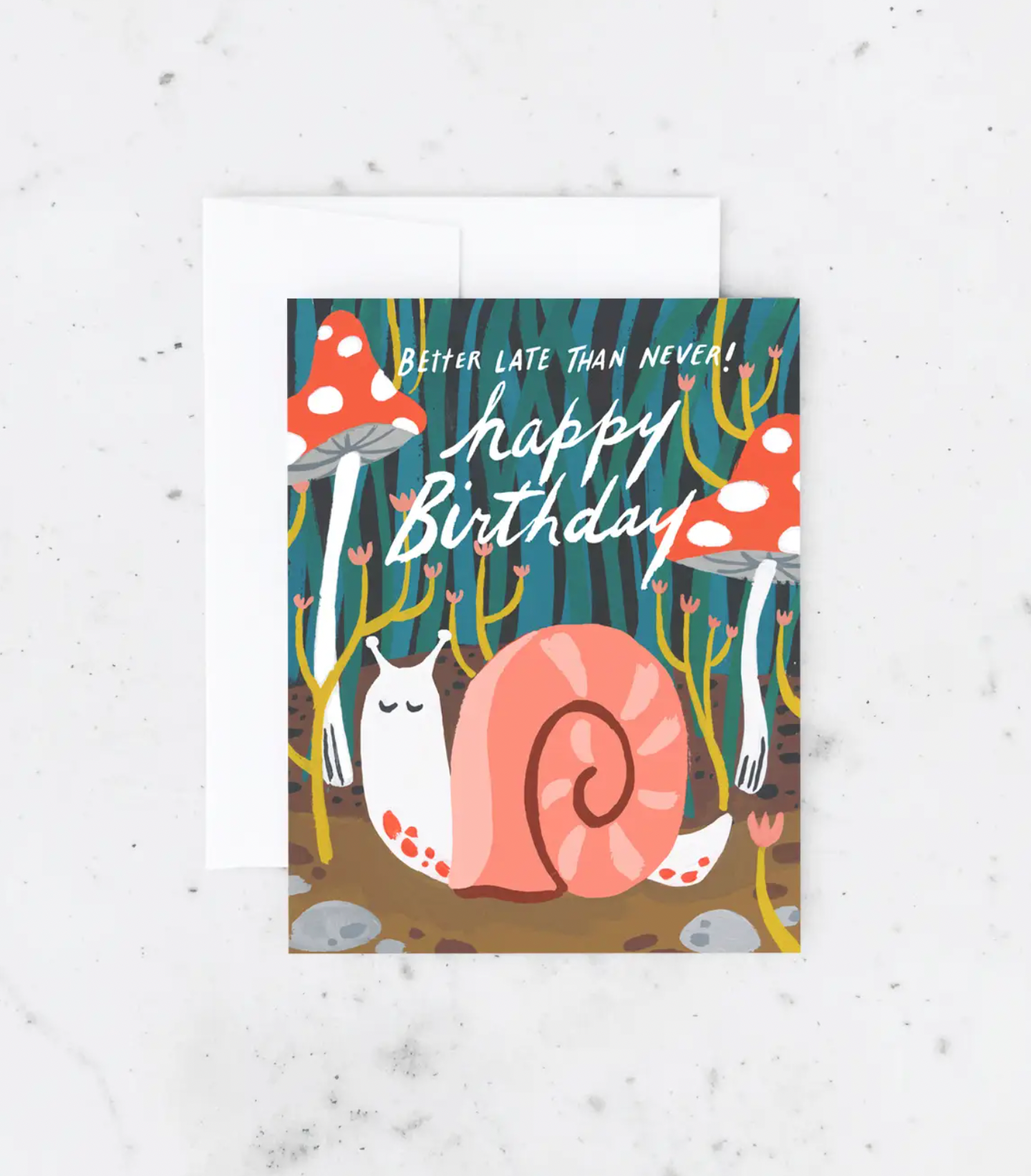 Belated Snail Birthday Card