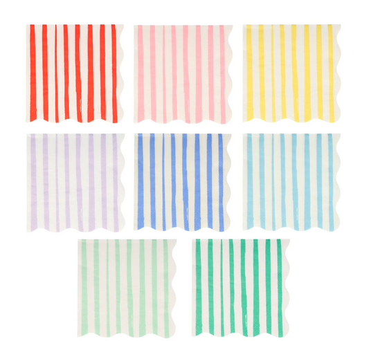 Mixed Stripe Cocktail Napkins