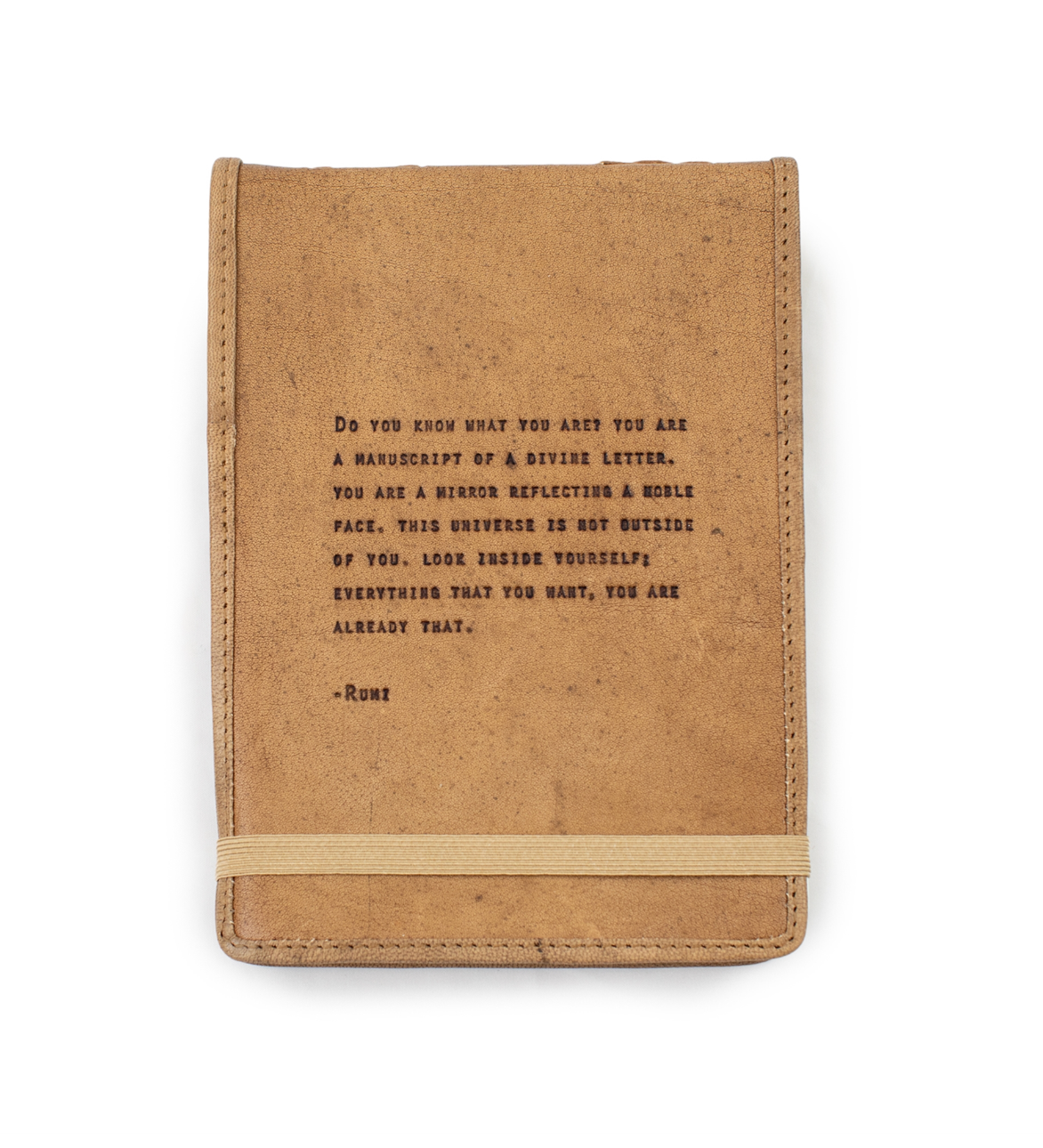 Handmade Leather Quote Journals - Large